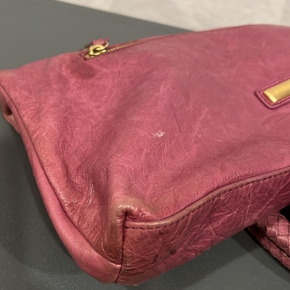 Isabella Fiore Burgundy Tote with Brass Accents - Picture 13 of 16